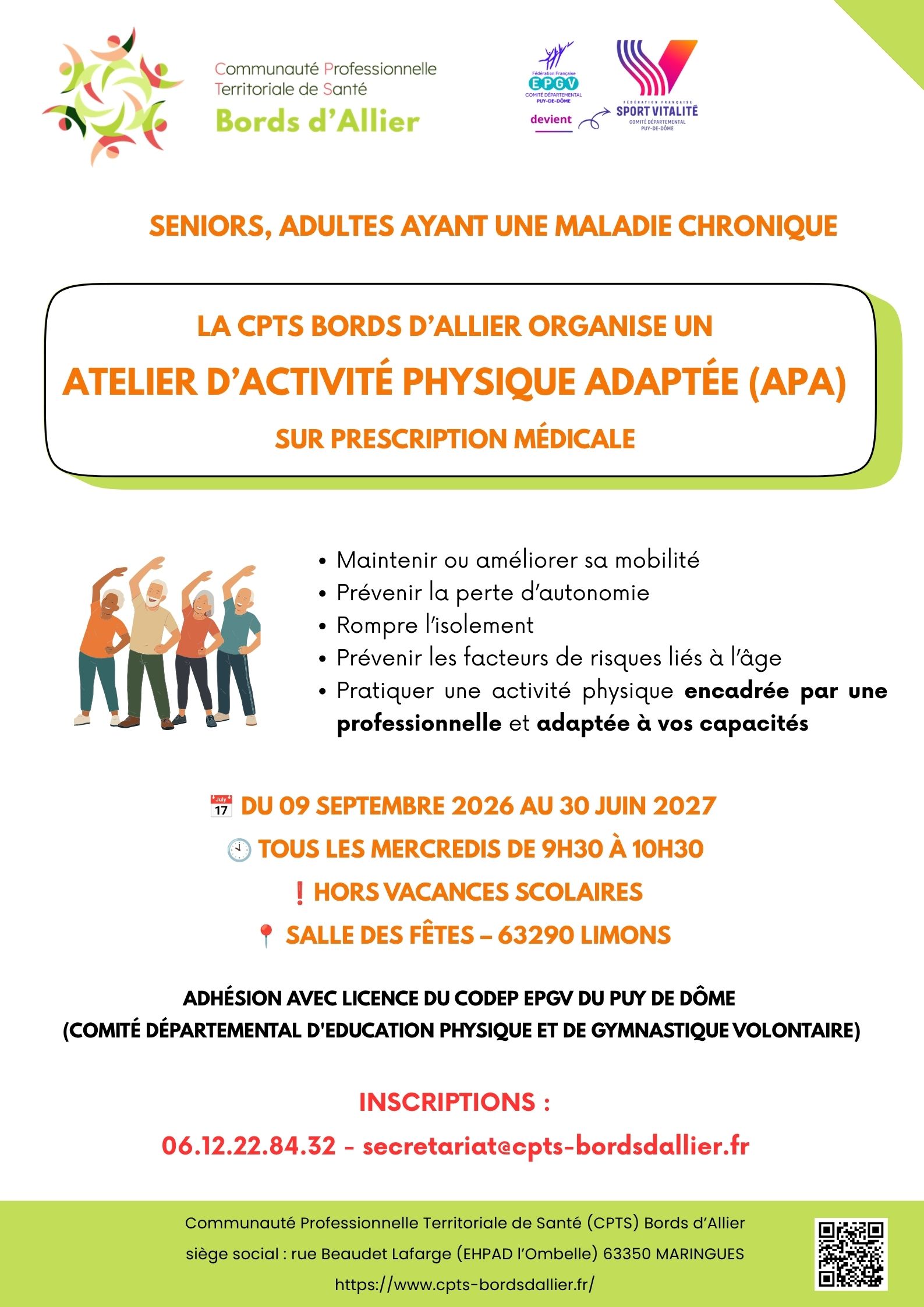 Affiche com APA Limons 2026-2027